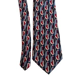 Zyloe George Machado Neck Tie Multicolor Geometric Career 100% Silk